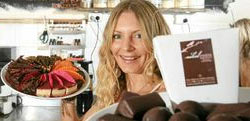 Gemma with her chocolate